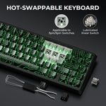 XVX M67 JadeStone – teclado mecánico inalámbrico 65% tri-modo, Gasket y RGB
