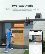 SHIWOJIA 5MP 3K – cámara solar PTZ 4G/WiFi con visión nocturna y detección humana