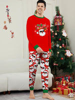 Pijamas familiares navideños con Santa – manga larga