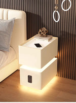 Mesa de noche inteligente nórdica de 25 cm con sensor y carga inalámbrica