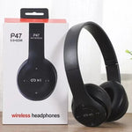 P47 – audífonos Bluetooth 5.0 inalámbricos plegables para música y gaming casual