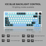 MageGee 75% – teclado mecánico gamer con perilla y retroiluminación azul