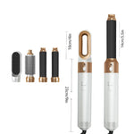 Set profesional 5 en 1 de secado y peinado – cepillo, rizador y alisador