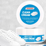 Crema limpiadora para zapatos blancos con esponja – sin enjuague