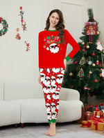 Pijamas familiares navideños con Santa – manga larga