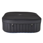 Spa jacuzzi inflable cuadrado para 4–6 personas con masaje de burbujas y 2 cubiertas