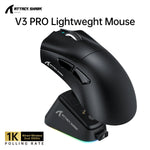 ATTACK SHARK V3 Pro – mouse gamer inalámbrico 25K DPI con base magnética