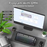 ATTACK SHARK X85 Pro – teclado mecánico 75% con pantalla, perilla, RGB y tri-modo