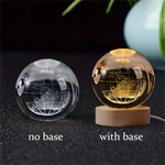 Bola de cristal 3D del sistema solar con luz LED – Saturno, galaxia y más