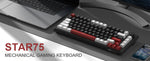 MageGee 75% – Mechanical Gaming Keyboard with Knob, Blue Backlight & Switch Options