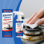 Kitchen Surfaces Degreaser Instantly Dissolves Stubborn Kitchen Grease. Sparkling Clean Professional Kitchen