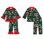 Pijamas familiares navideños de manga larga – adultos y niños