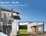 Cámara de seguridad solar 8MP 4G LTE PTZ – doble lente, PIR y audio bidireccional