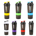 Shaker deportivo 3 en 1 para proteína – 550 ml con compartimentos
