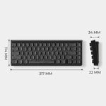 XVX M67 JadeStone – teclado mecánico inalámbrico 65% tri-modo, Gasket y RGB