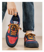 Tenis casuales tipo skate para hombre – corte bajo y suela antideslizante