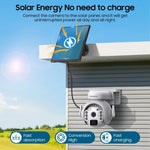 SHIWOJIA 5MP 3K – cámara solar 4G/WiFi PTZ con visión nocturna y detección PIR