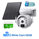 SHIWOJIA 5MP 3K – cámara solar 4G/WiFi PTZ con visión nocturna y detección PIR