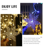 Solar LED Snowflake Curtain Lights – 3.5 m / 7 m