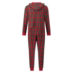 Pijamas familiares navideños a cuadros rojos – camisa y pantalón