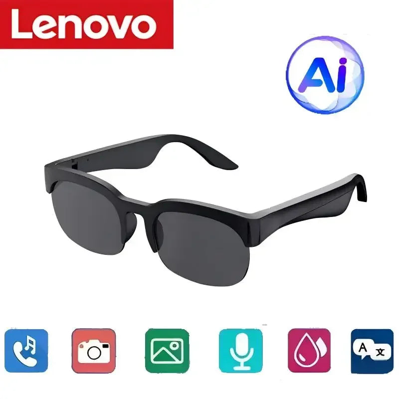 Lenovo – gafas inteligentes AI con Bluetooth, llamadas, música y control táctil