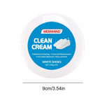 Crema limpiadora para zapatos blancos con esponja – sin enjuague