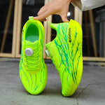 Tenis running unisex con cierre giratorio – sin cordones y suela gruesa