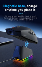 AJ139P V3 MC – Tri-Mode Wireless 24K DPI Gaming Mouse with Charging Dock