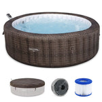 SaluSpa Bali – jacuzzi inflable redondo para 5–7 personas con 180 AirJets