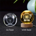 Bola de cristal 3D del sistema solar con luz LED – Saturno, galaxia y más