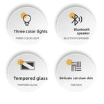 Mesa de noche inteligente con carga inalámbrica, LED, USB y cerradura de huella