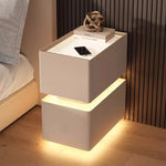Mesa de noche inteligente nórdica de 25 cm con sensor y carga inalámbrica