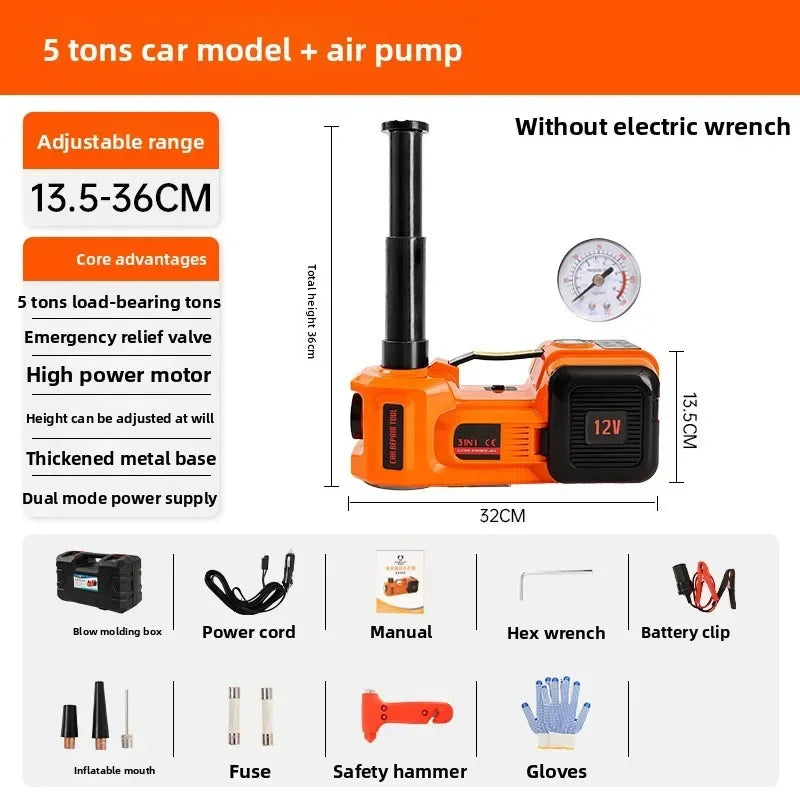 12 V 3-in-1 Electric Hydraulic Jack for SUV & Off-Road Vehicles