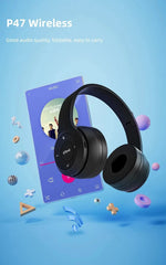 P47 – audífonos Bluetooth 5.0 inalámbricos plegables para música y gaming casual