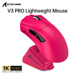 ATTACK SHARK V3 Pro – mouse gamer inalámbrico 25K DPI con base magnética