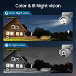 SHIWOJIA 5MP 3K – cámara solar 4G/WiFi PTZ con visión nocturna y detección PIR