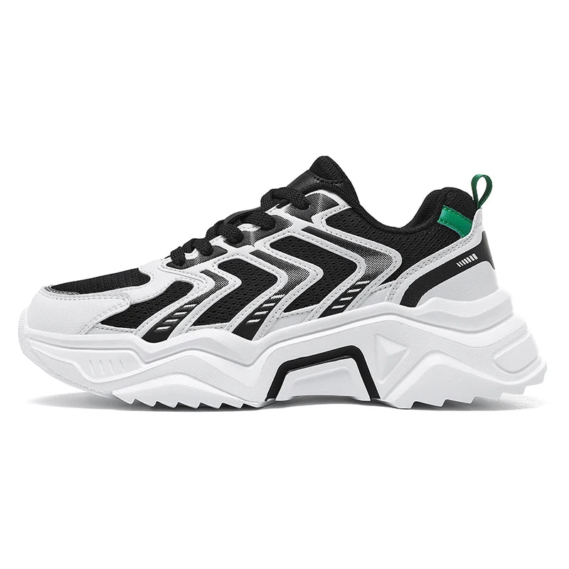 Tenis deportivos de malla para hombre – suela gruesa y transpirables