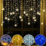 Cortina navideña LED de copos de nieve 4 m – 96 LED