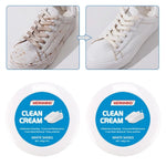 Crema limpiadora para zapatos blancos con esponja – sin enjuague