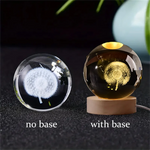 Bola de cristal 3D del sistema solar con luz LED – Saturno, galaxia y más