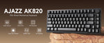 AK820 – 75% Hot-Swap Mechanical Gaming Keyboard, USB-C & White Backlight