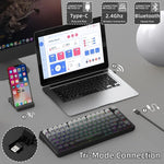 ATTACK SHARK X85 Pro – teclado mecánico 75% con pantalla, perilla, RGB y tri-modo