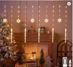 USB LED Snowflake & Icicle Curtain Lights