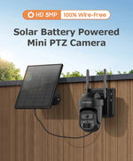 SHIWOJIA 5MP 3K – cámara solar PTZ 4G/WiFi con visión nocturna y detección humana