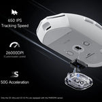 MCHOSE G3 V2 – mouse gamer inalámbrico PAW3395 tri-modo con batería de 800 mAh