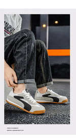 Tenis retro estilo German Trainer para hombre – suela suave y transpirable