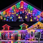 Guirnalda solar LED de copos de nieve – 3,5 m / 7 m