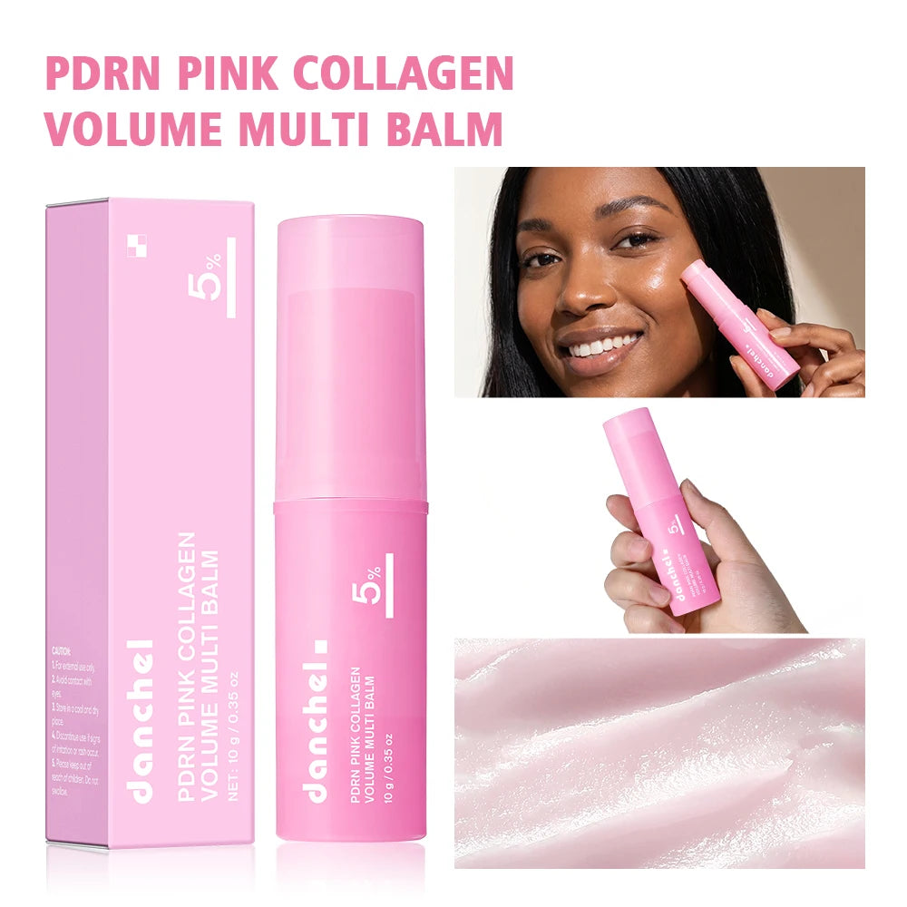 PDRN Pink Collagen Multi Balm – Hydrating Stick for Cheeks, Eyes, Lips & Neck