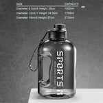 Botella deportiva de gran capacidad 1.7/2.7 L – gimnasio y viaje