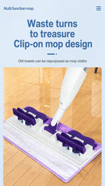 Mopa con spray 2 en 1 y paños de microfibra – uso húmedo y seco
